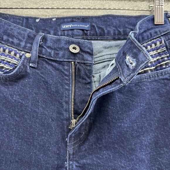 Anthropologie X Levis Jeans Womens 27 Blue Sky Rinse Stems Flare Mid Rise - Picture 5 of 16